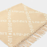 Xaile Jacquard com Franjas Bege | Liu jo