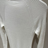 Vestido midi de malha em branco