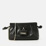 Clutch de Mão Mini Lock Preto | Love Moschino