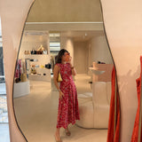 Vestido Midi Floral  em Vermelho | Violeta Store
