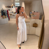 Vestido Longo em Popeline Branco | LIU JO