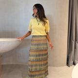 Blusa Dulce Amarela em Malha com Renda | CECILIA PRADO