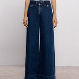 Calças de Ganga Azuis Wide Leg | TWINSET