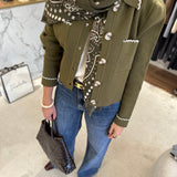 Cardigan de Malha Valina Kaki | VIOLETA