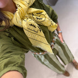 Lenço Estampado Bandana Amarelo