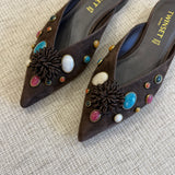 Mules em Camurça com Aplicações | TWINSET