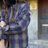 Puffer Jacket Royal Check | Violeta