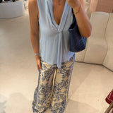 Calças Foulard Print Azul | LIU JO