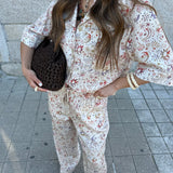 Conjunto Blusa e Calça Bege Estampado | Scotch & Soda
