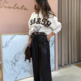 Calças Castanhas em Couro Sintético Rami | ba&sh