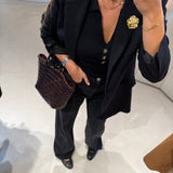 Jeans Preta Wide Leg | TWINSET