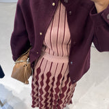 Bomber curto em Fazenda Bordeaux | TWINSET