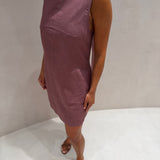 Vestido Curto Valerie Rosa Velho com Laço | Semicouture