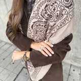 Lenço Estampa Bandana Bege | VIOLETA