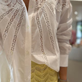 Camisa Jessika Branca com Renda | Semicouture