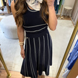 Conjunto em Malha Azul com Pesponto | LIU JO