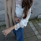 Blusa de Renda Georgete em Branco | TWINSET