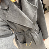 Casaco em Fazenda de Lã com Cinto Cinzento | Liu Jo