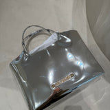 Mala Tote Bag Prata Metálico | Love Moschino