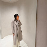 Casaco em Fazenda de Lã com Cinto Bege | Liu Jo