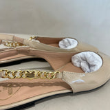 Sapato slingback Love Moschino em verniz