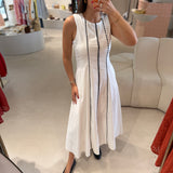 Vestido Midi Branco Minimal Chic | Violeta Store