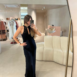Vestido acetinado TWINSET com abertura nas costas