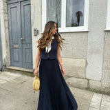 Vestido Midi Plissado com Efeito Colete | TWINSET
