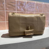 Mala de Ombro Mini Lock Camel | Love Moschino