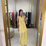 Calça Pantalonne Jhonny em Amarelo | Semicouture