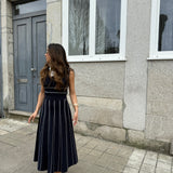 Conjunto em Malha Azul com Pesponto | LIU JO