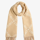 Xaile Jacquard com Franjas Bege | Liu jo