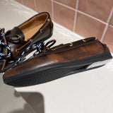 Mocassins Náuticos em Pele Castanha | TORAL
