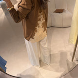 Cardigan Nina em Algodão com Detalhe de Renda | Semicouture