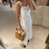 Vestido Longo em Popeline Branco | LIU JO