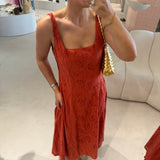 Vestido Midi Bordado em Terracotta | Violeta Store