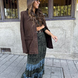 Vestido Maxi com Faixas em Animal Print | Scotch & Soda