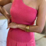 Vestido comprido NENETTE de ombro descoberto