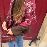 Lenço Estampa Bandana Bordeaux | VIOLETA