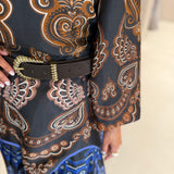 Vestido Nicole Estampado com Folhos | FARM RIO