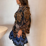 Vestido Nicole Estampado com Folhos | FARM RIO
