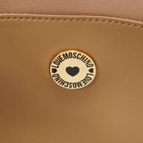 Mala tote bag Love Moschino em camel