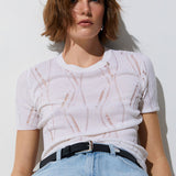 T-Shirt  de Malha Tricotada em Branco | LIU JO