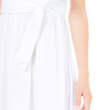 Vestido comprido com cinto