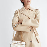 Bolso bandolera Liu Jo blanco con tachuelas doradas