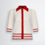 T-shirt de malha branca Liu Jo