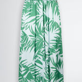 Conjunto acetinado de saia e blusa Liu Jo estampado em verde