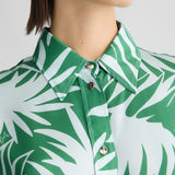 Conjunto acetinado de saia e blusa Liu Jo estampado em verde