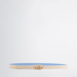Cinto Liu Jo reversível azul céu e bege
