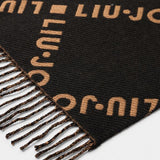 Xaile Jacquard com Franjas Preto | Liu jo
